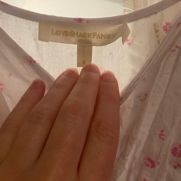 LoveShack Fancy "Angie" White Floral Dress - 4 - EUC - Picture 3 of 3